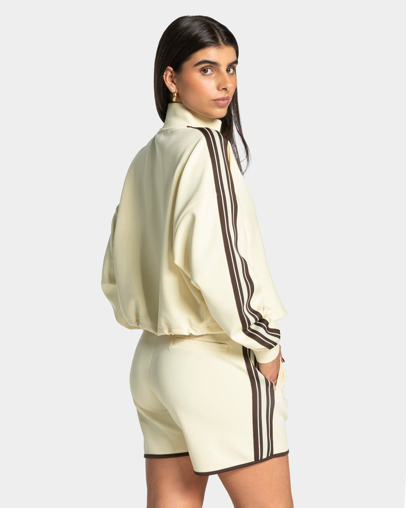 Veste de sport zippée et courte Club « Butter Yellow »