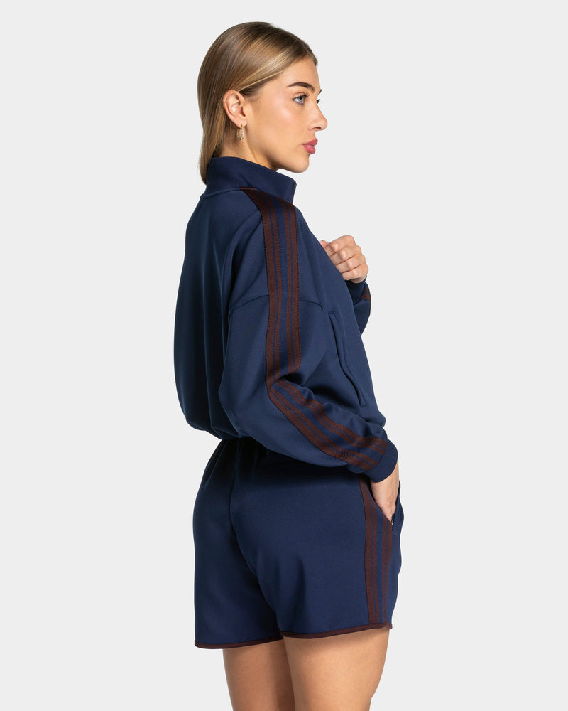 Veste de sport zippée et courte Club « Bleu foncé »