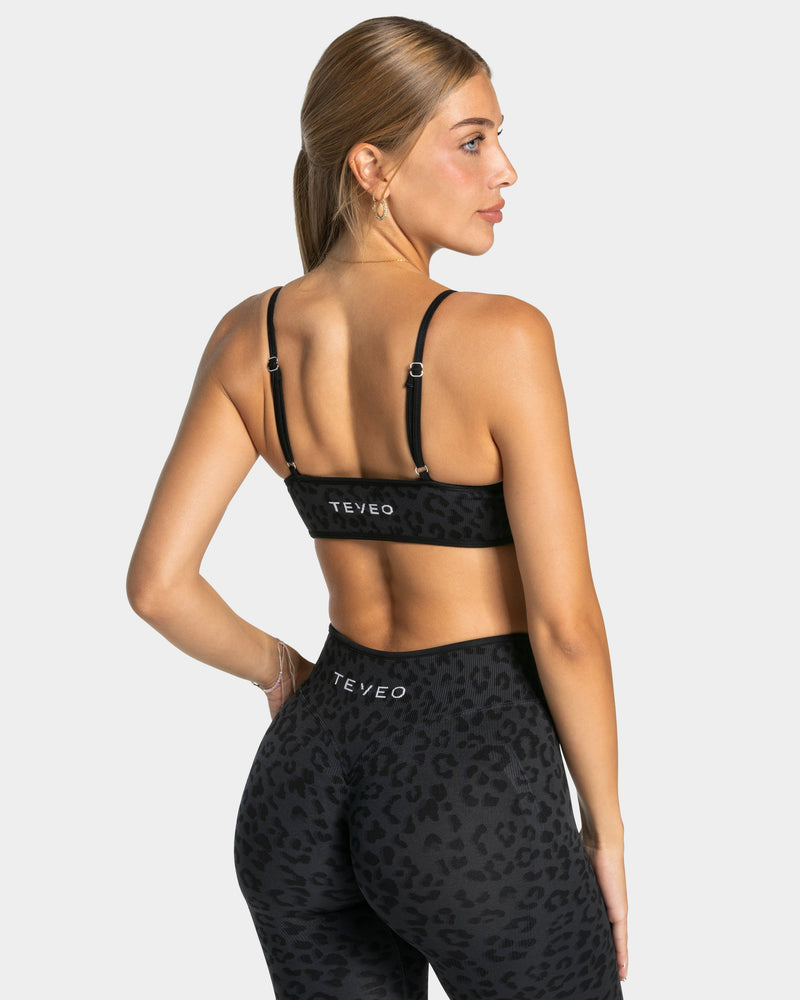 Brassière Contrastline « léopard noir »