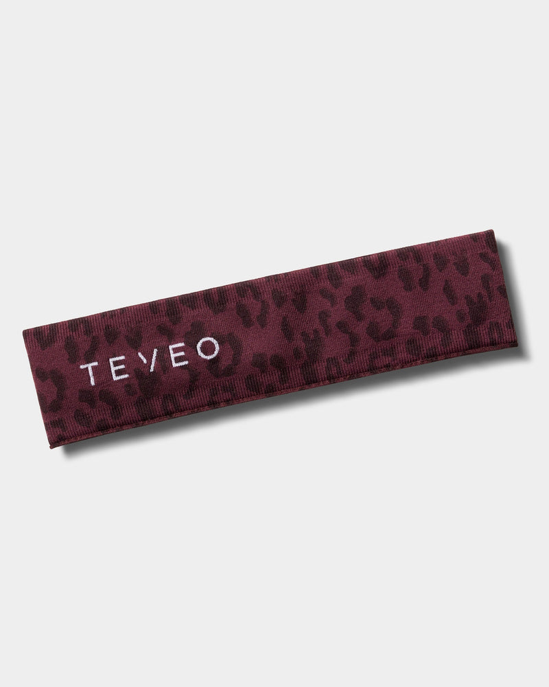 Bandeau Contrastline « léopard Merlot »