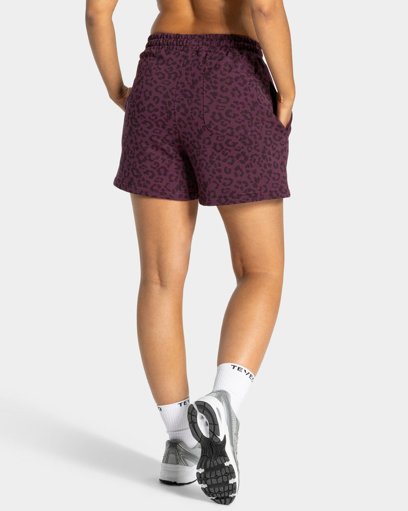 Short oversize Contrastline « Léopard merlot »