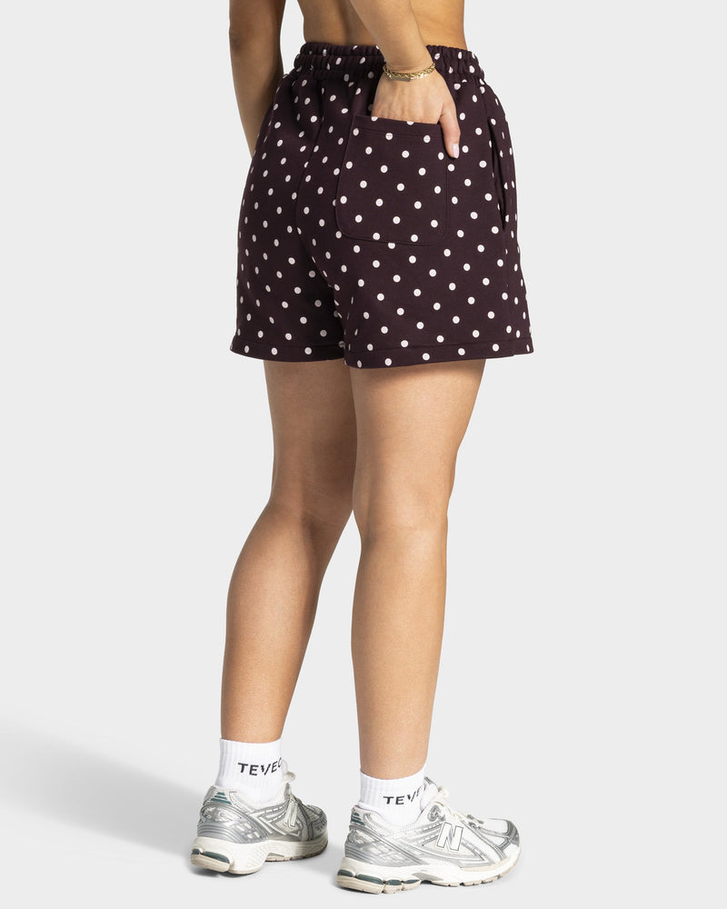 Short oversize Contrastline « merlot à pois »
