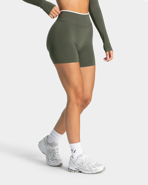 Short Sculpt Scrunch Contrastline « kaki »