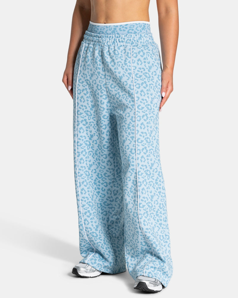 Pantalon de jogging Wide Leg Contrastline « Léopard bleu layette »