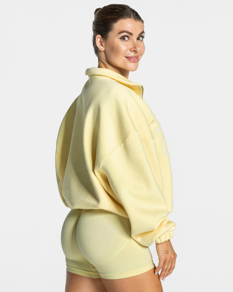 Sweat-shirt demi-zippé Femme « jaune »