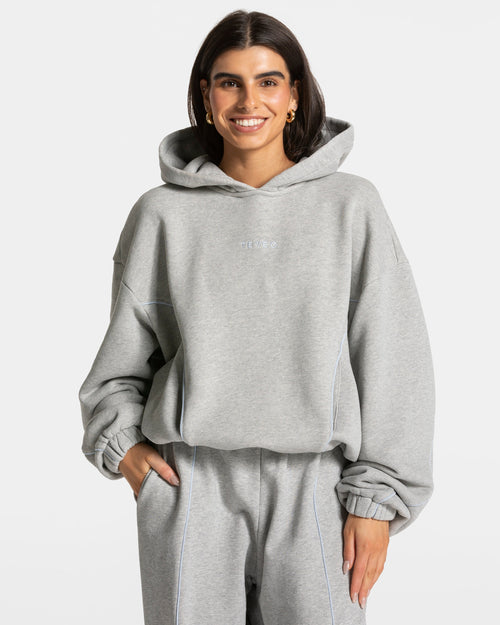 Sweat-shirt Contrastline Hooded « gris clair »