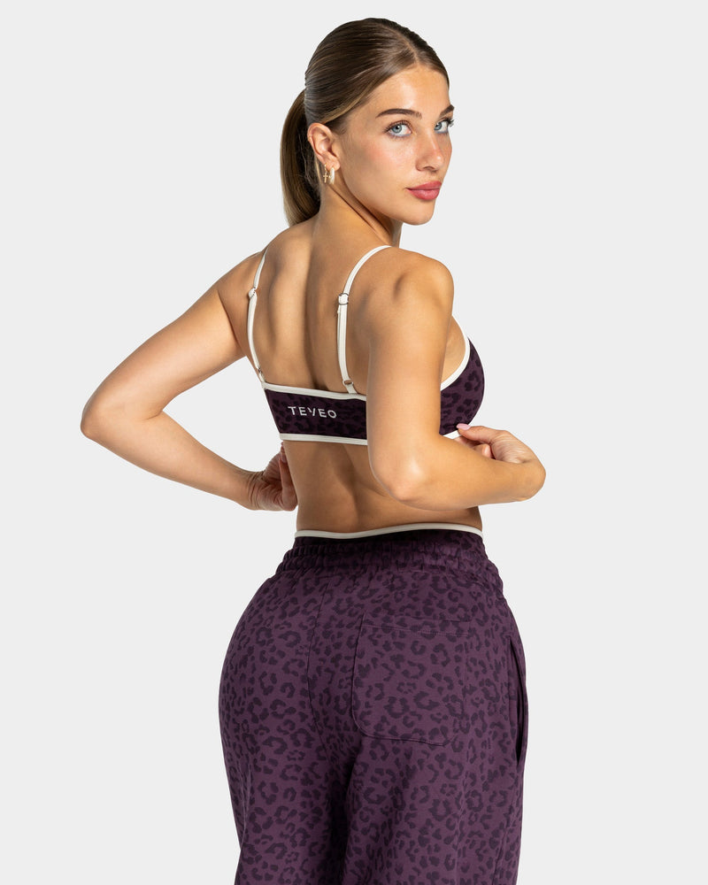 Brassière Contrastline « Léopard Blackberry »