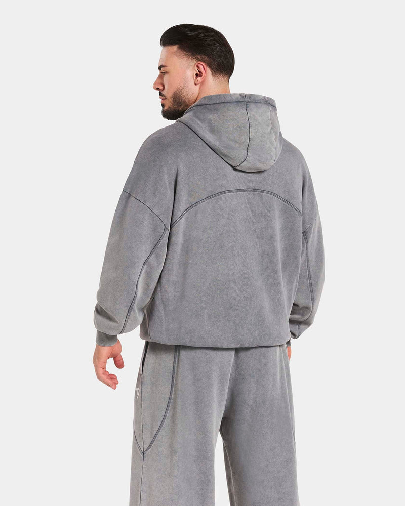 Sweat à capuche zippé oversize Legacy Lifting « Acid Grey »