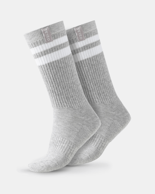 Chaussettes XXL Lift (2 paires) « gris clair/blanc »
