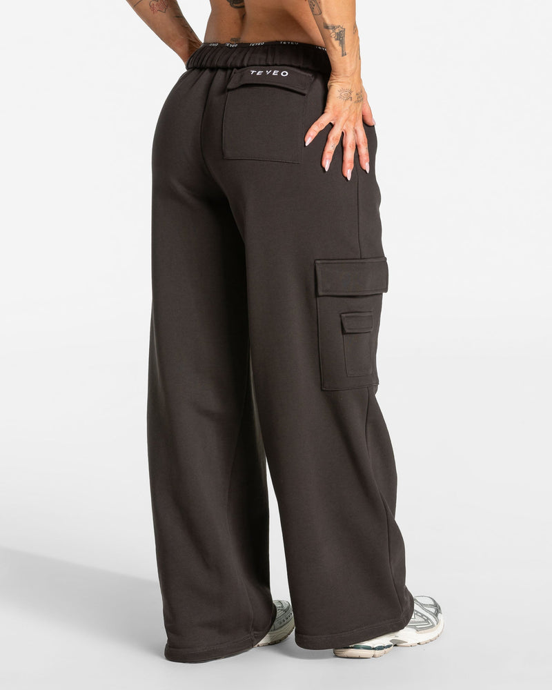 Pantalon de jogging cargo Wide Leg Lift « Dark Chocolate »