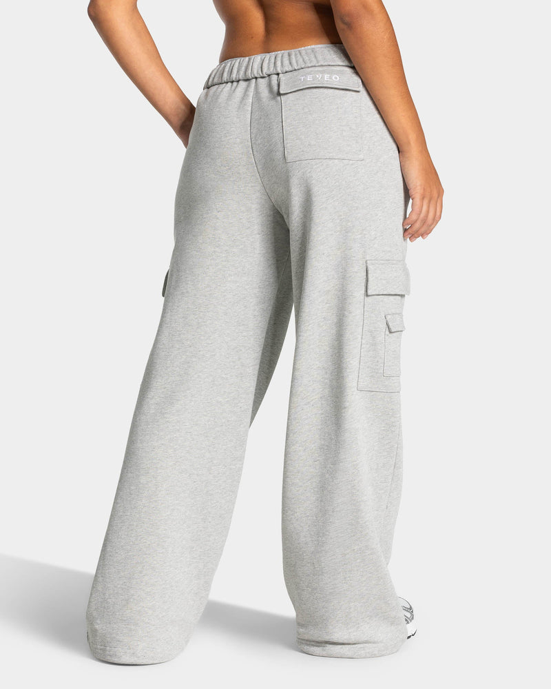 Pantalon de jogging cargo Wide Leg Lift « gris clair chiné »