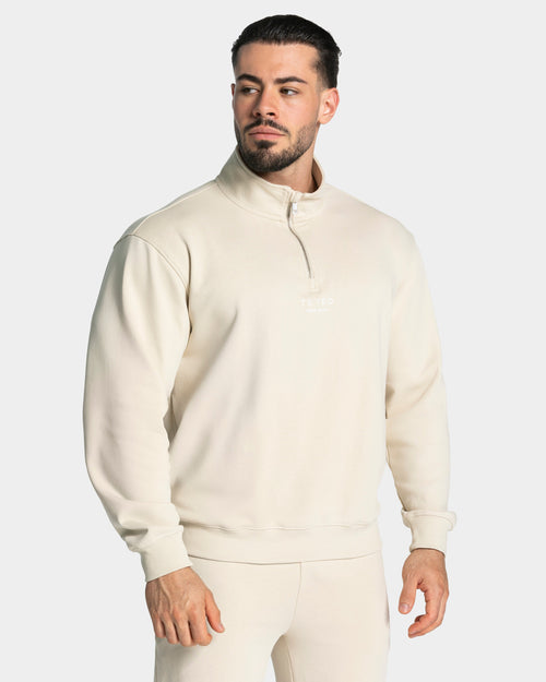 Sweat-shirt demi-zippé Lifting Journey « Cream »