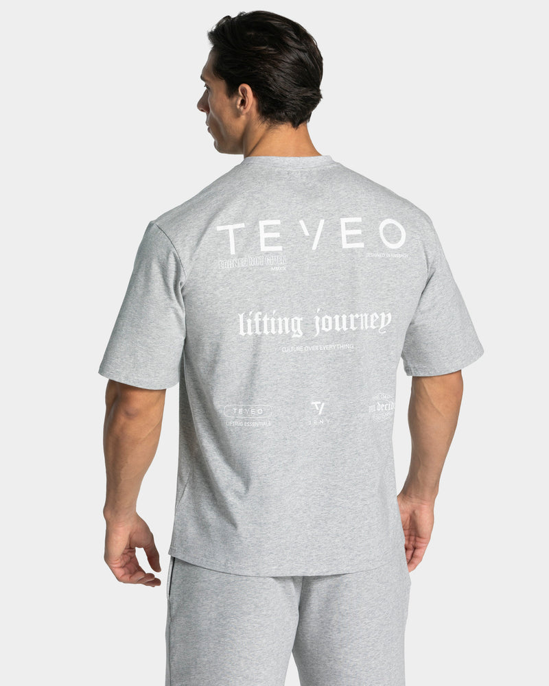T-shirt oversize Lifting Journey « gris clair chiné »