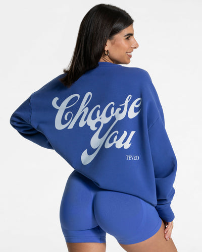 Sweat-shirt oversize Pure « bleu roi »