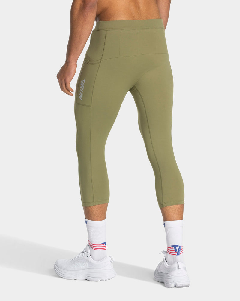 Collant 3/4 RUN « Olive »