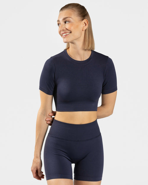 Crop top Sensation « bleu foncé »