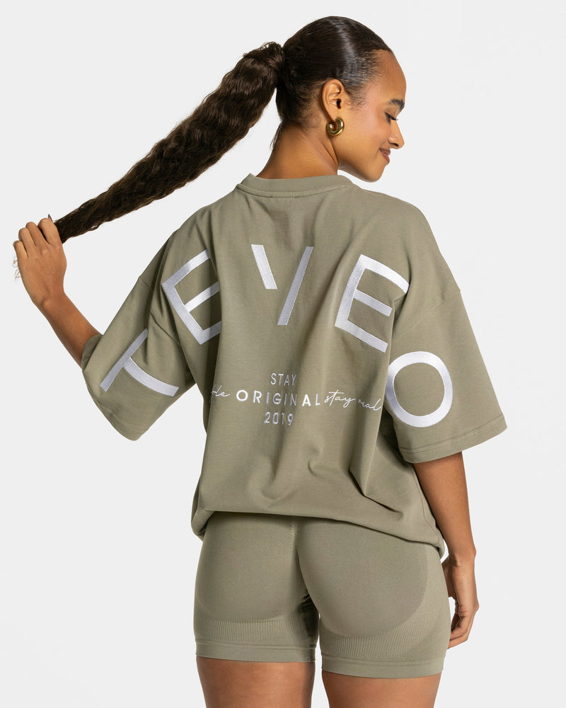 T-shirt oversize Signature « Kaki »
