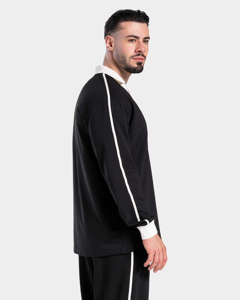 Polo à manches longues Soft « Noir »