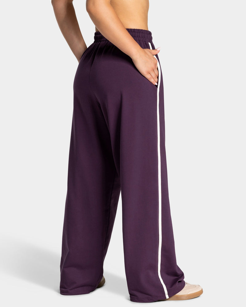 Pantalon de jogging Wide Leg coupe longue Soft « Blackberry »