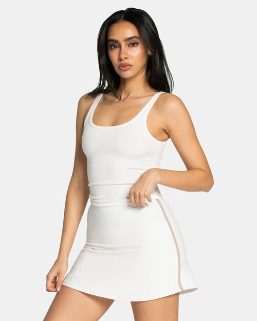 Haut côtelé Soft « Blanc cassé »