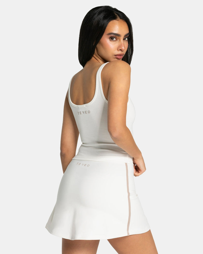 Haut côtelé Soft « Blanc cassé »