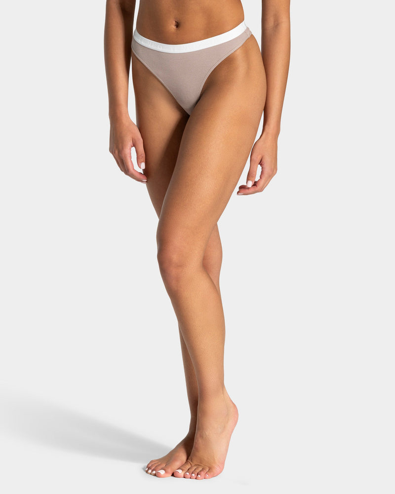 Tanga côtelé Soft « Cappuccino »