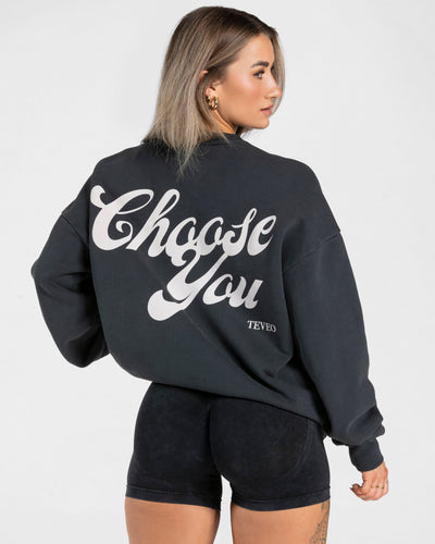 Sweat-shirt oversize Acid « noir »