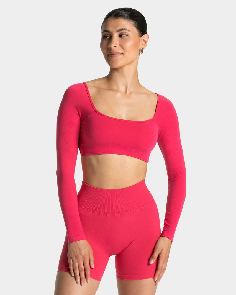 Haut à manches longues Backless Femme « berry »