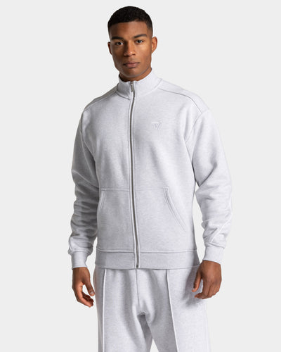 Sweat-shirt zippé Contrastline « blanc chiné - blanc »