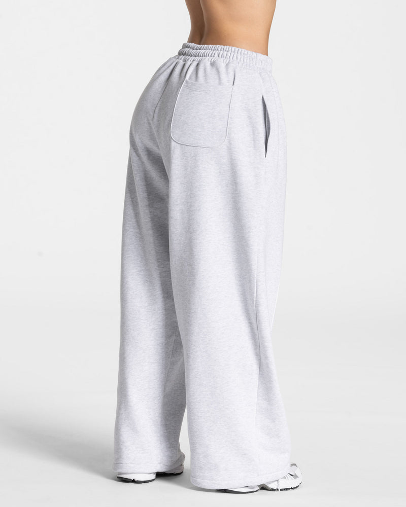 Pantalon de jogging Contrastline Wide Leg « blanc chiné »