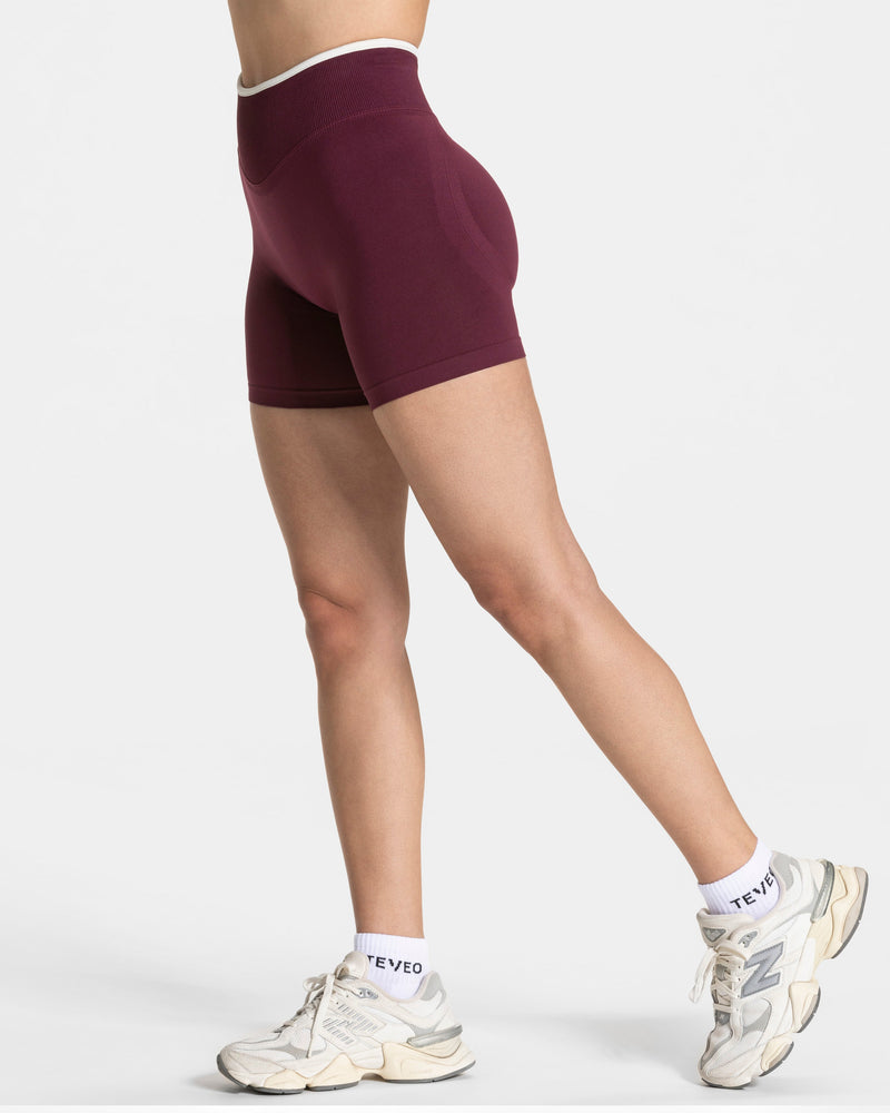 Short Contrastline Sculpt scrunch « prune »