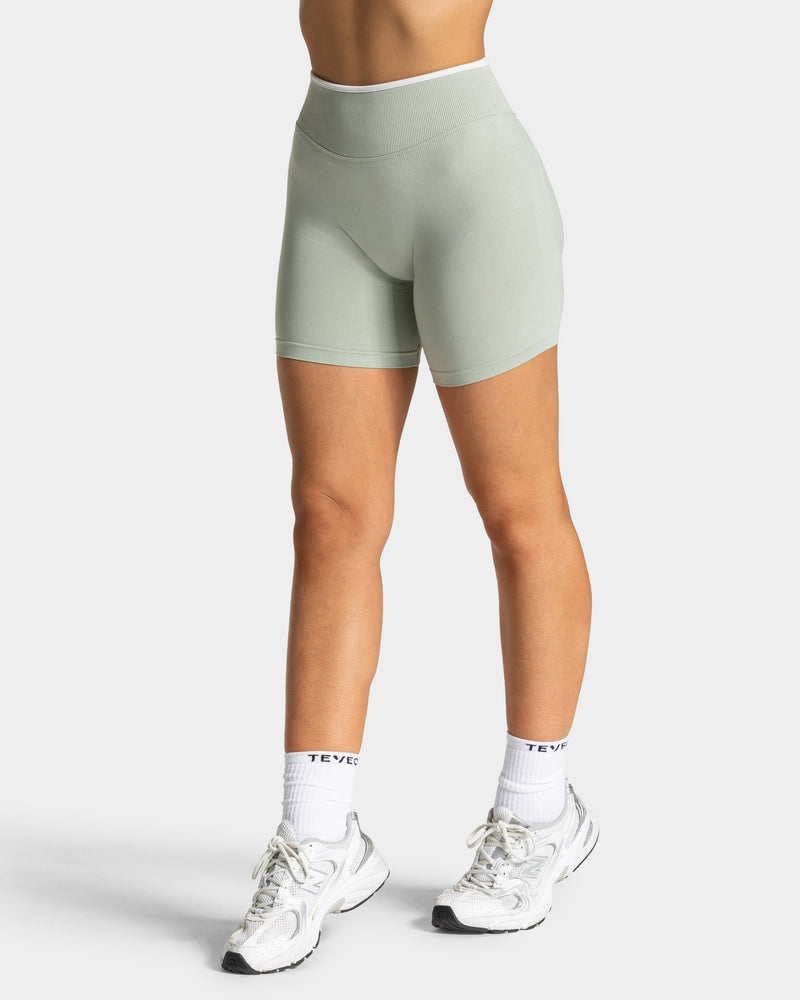 Short Contrastline Sculpt scrunch « pistache »