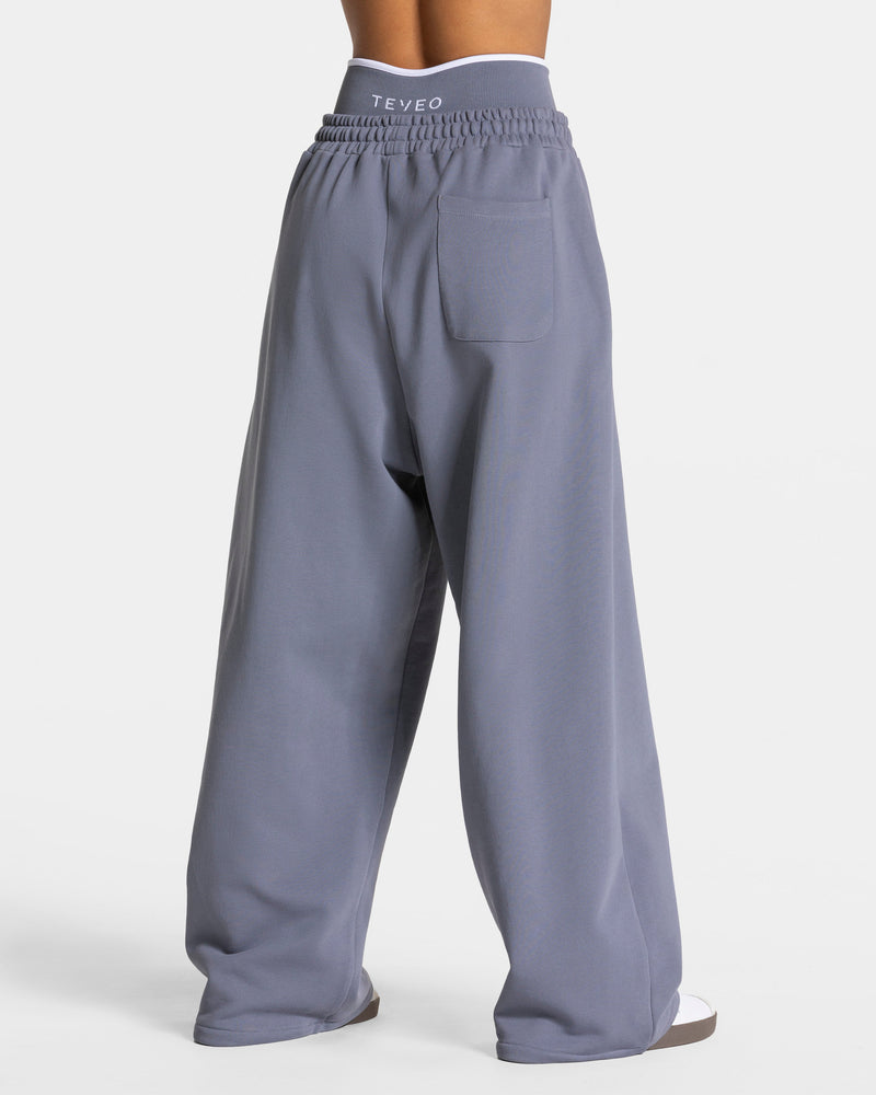 Pantalon de jogging Contrastline Wide Leg « argenté »