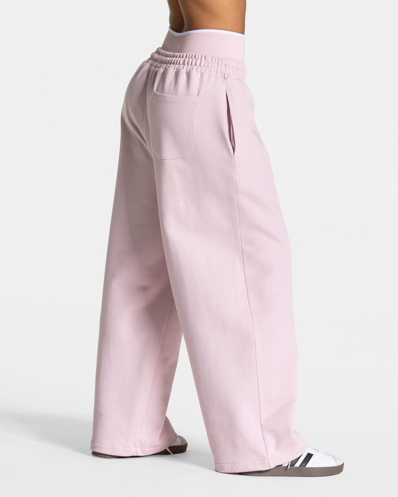 Pantalon de jogging Contrastline Wide Leg « rose »