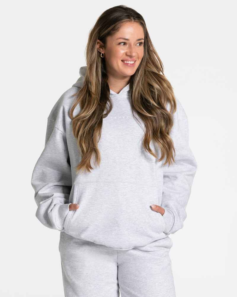 Sweat à capuche oversize RI’VAIV « gris clair »