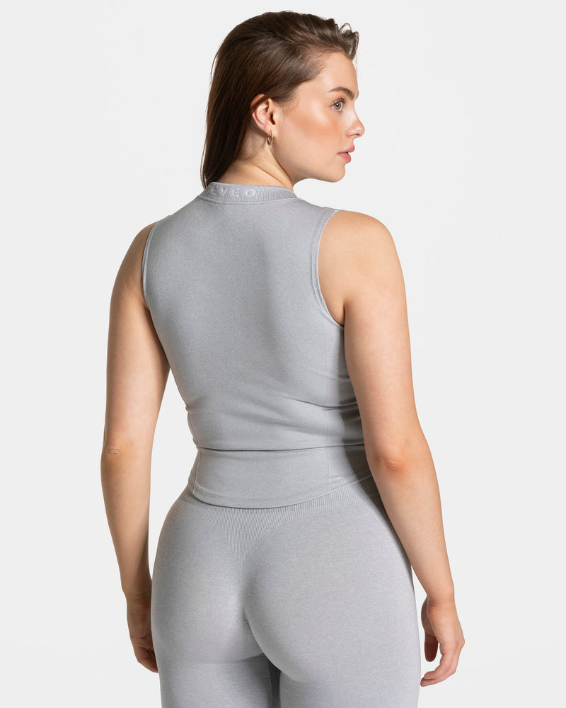 Débardeur zippé Timeless Pro « gris clair »