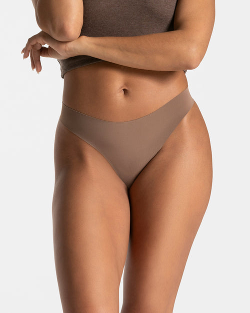 Tanga Seamless Padded (lot de 2) « cacao »