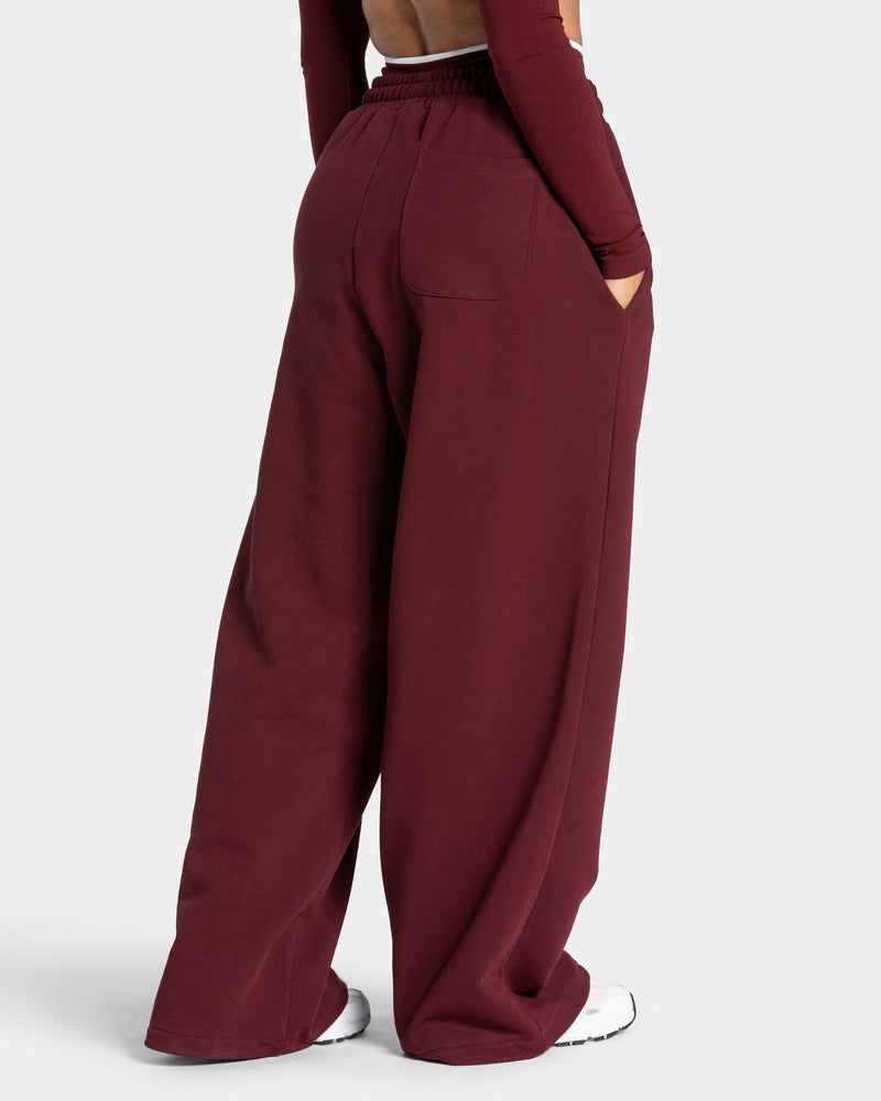 Pantalon de jogging Wide Leg Contrastline « bordeaux »