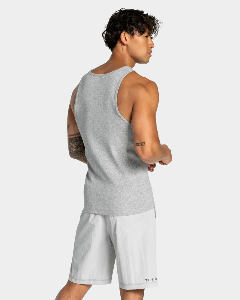 Débardeur côtelé Workout « gris clair »