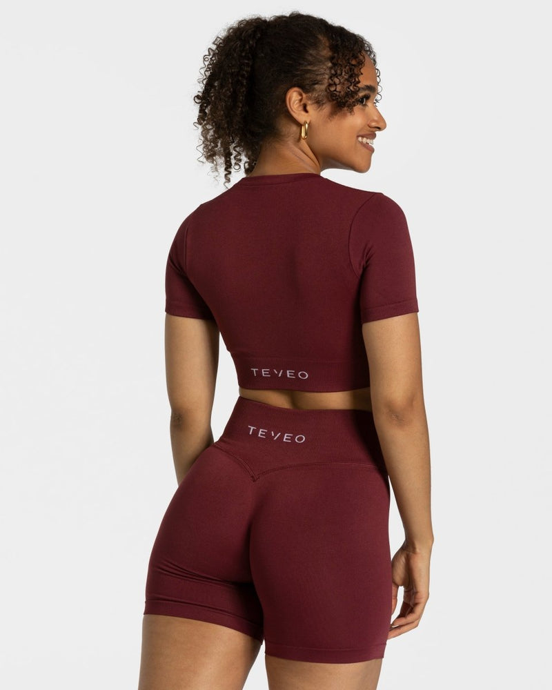Crop top Sensation « bordeaux »