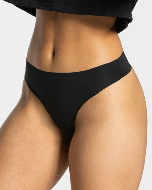Tanga sans coutures (lot de 5) noir