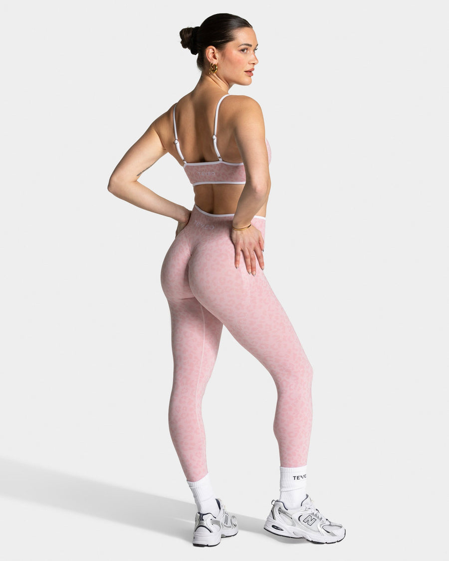 Legging Sculpt Scrunch Contrastline « léopard rose »