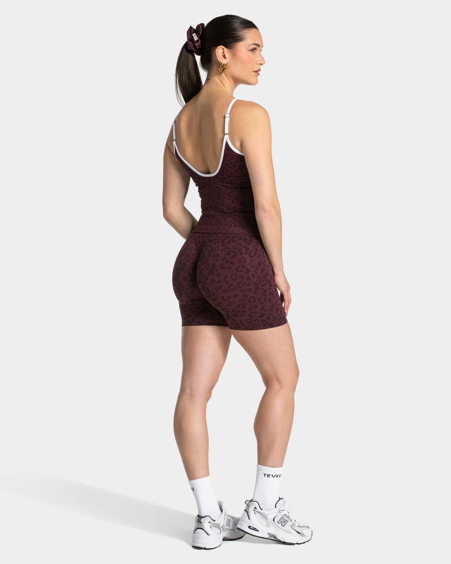 Short Sculpt Scrunch Contrastline « léopard Merlot »
