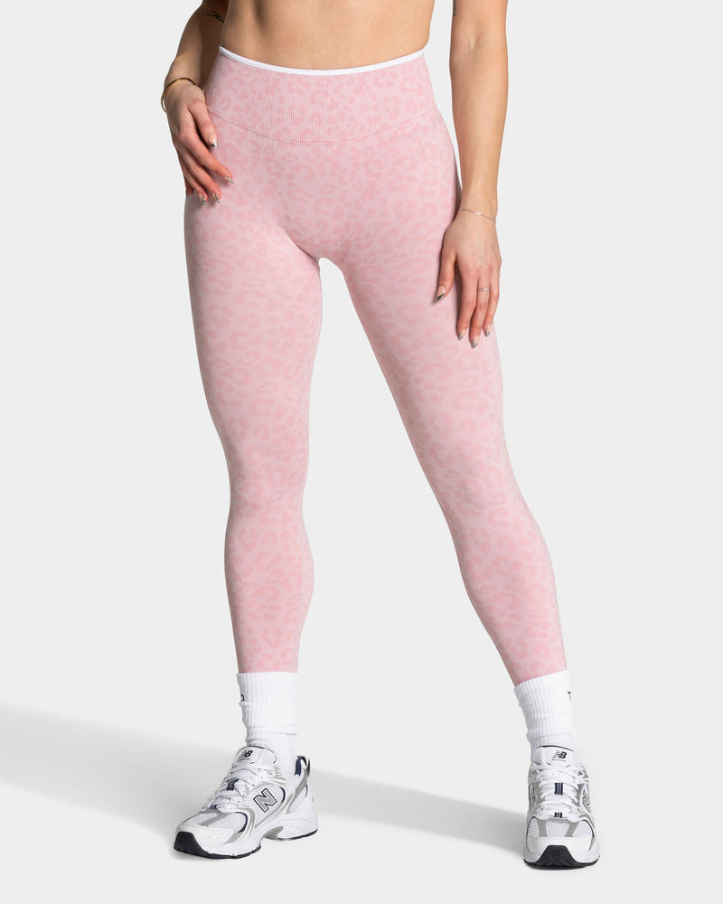 Legging Sculpt Scrunch Contrastline « léopard rose »