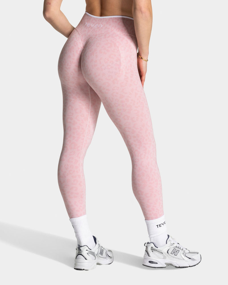 Legging Sculpt Scrunch Contrastline « léopard rose »