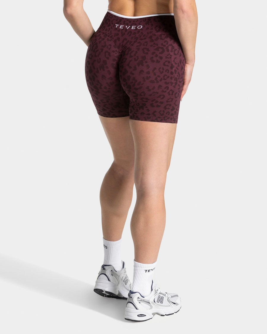Short Sculpt Scrunch Contrastline « léopard Merlot »