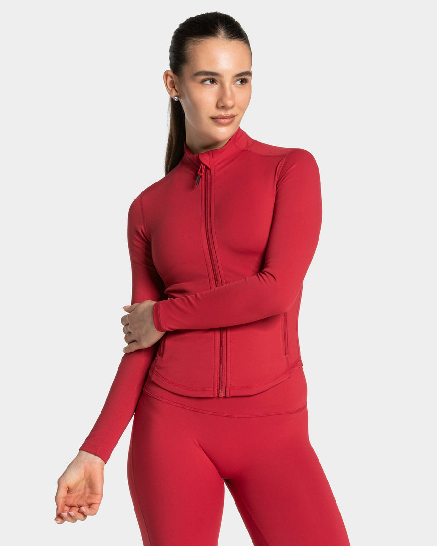 Veste de sport zippée sculptante Allrounder « Cherry »