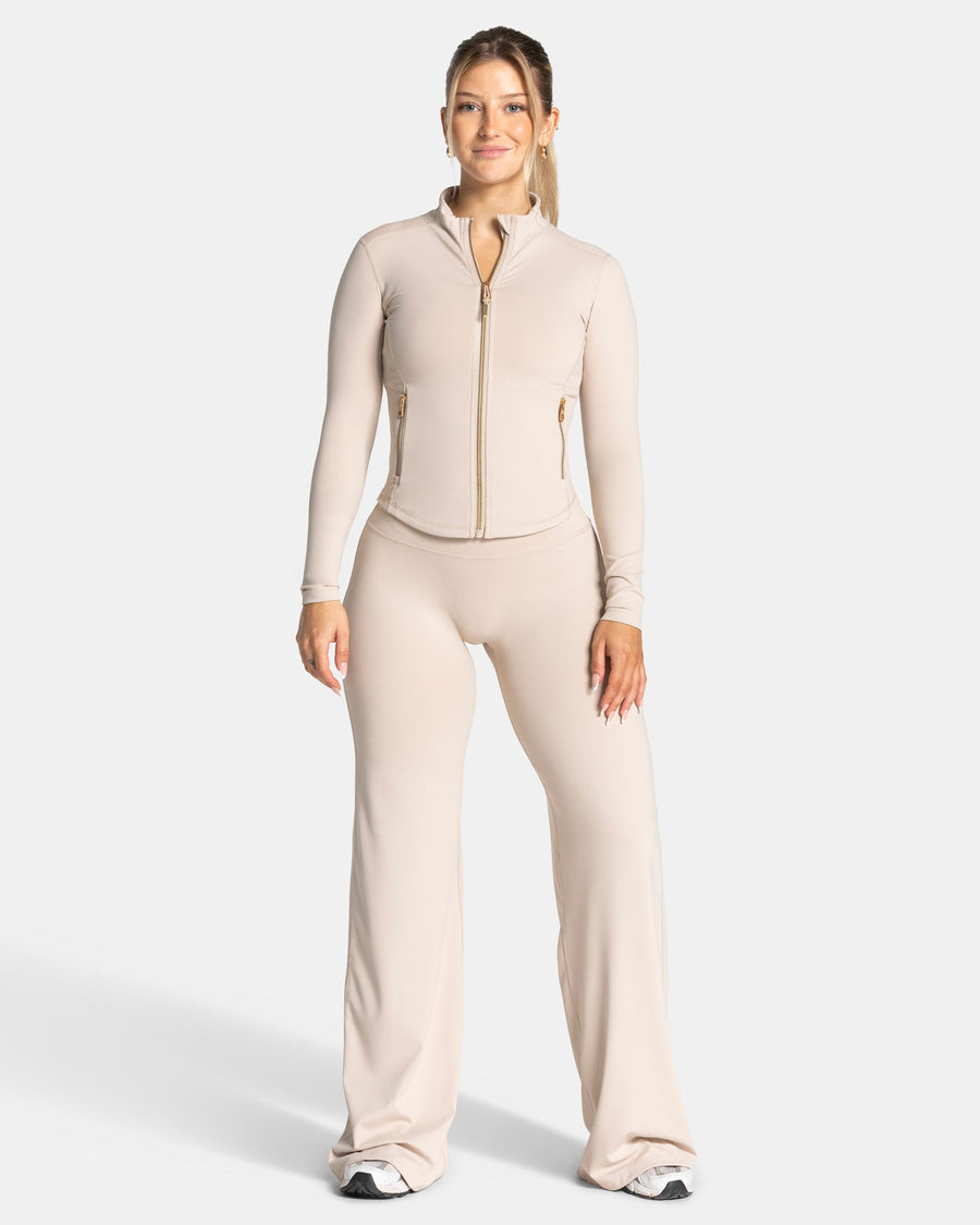 Veste de sport zippée sculptante Allrounder « Cream/Gold »