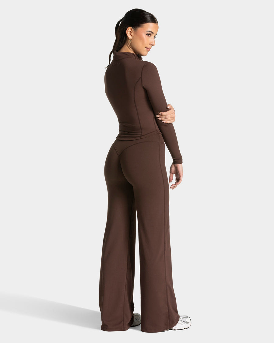 Veste de sport zippée sculptante Allrounder « Espresso - doré »