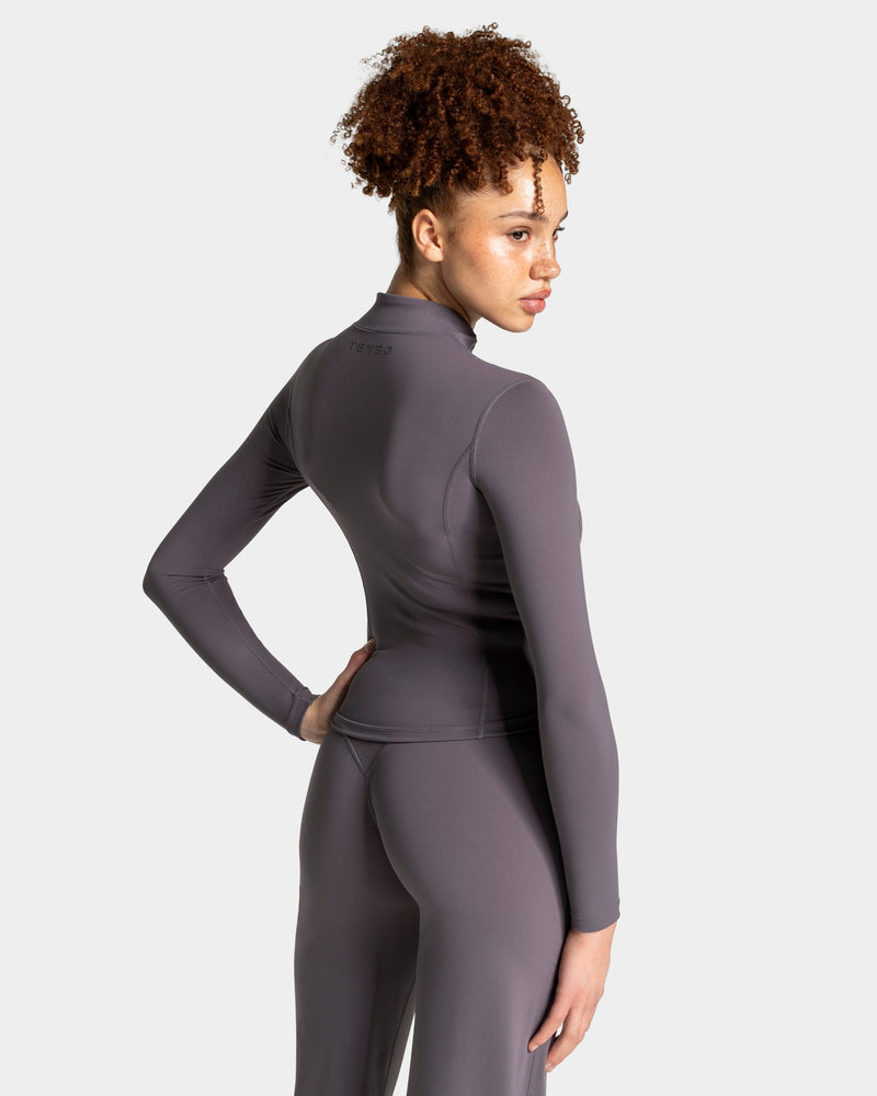 Veste de sport zippée sculptante Allrounder « graphite/dorée »